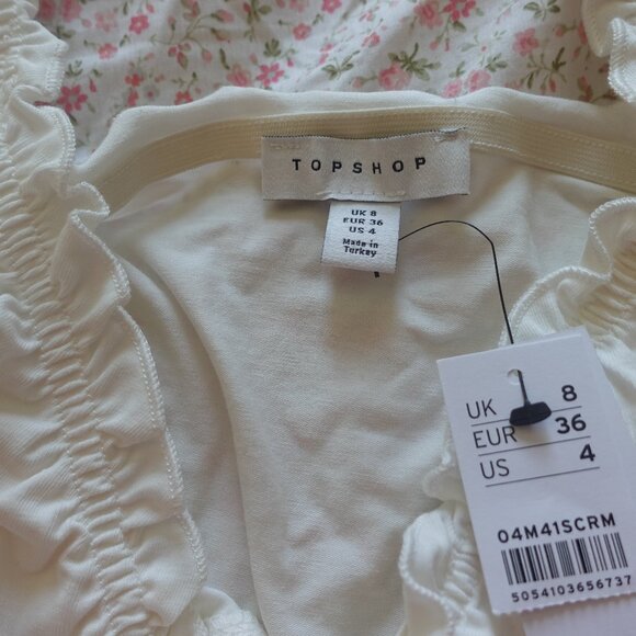 White Topshop Corseted Shirt - Picture 5 of 6